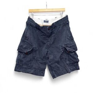 Polo Ralph Lauren Shorts Mens 36 Blue Cotton Cargo Chino Pockets Classic
